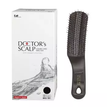 KAI Щетка для волос Scalp Care Brush Обычная щетка для кожи головы KQ1601 Докторская чёрный
