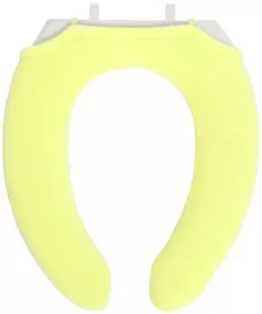 Kakiuchi Toilet Seat Cover U Shape Yellow Machine Washable Large Socket Easy Set SELECT JUST FIT