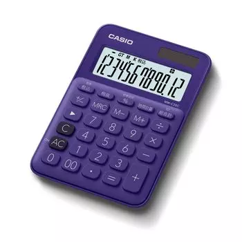 Калькулятор Casio цветной фиолетовый 12-значный Mini Just Type MW-C20C-PL-N