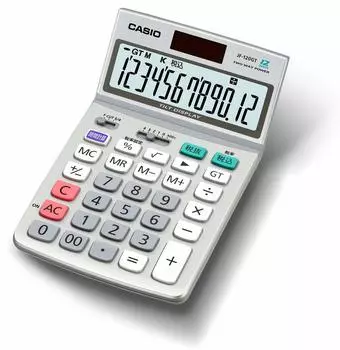 Калькулятор Casio Green Purchasing Law, 12 цифр, Just Type, сертифицированный Eco Mark JF-120GT-N