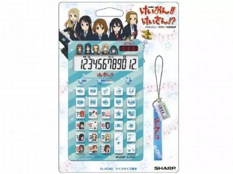 Калькулятор Sharp Character 12 Digit Nice Size [K-ON] Синий калькулятор с ремешком EL-KON2