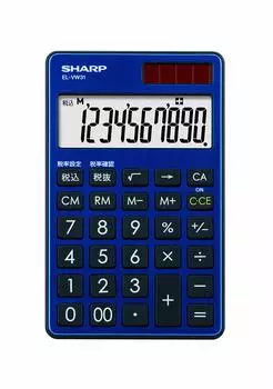 Калькулятор SHARP Notebook Type Зеркальная алюминиевая панель синего цвета EL-VW31-AX