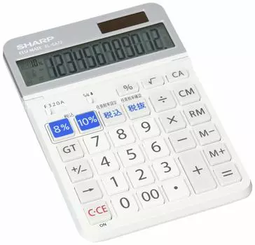 Калькулятор Sharp полунастольного типа с 12-разрядным дисплеем и функцией наклона EL-SA72-X