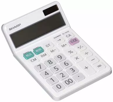 Калькулятор SHARP Regular, белый, красивый размер, 12 цифр, EL-N432-X