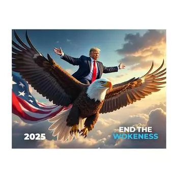 Календарь Трампа 2025 Забавный настенный календарь Ежемесячный календарь Планировщик заметок