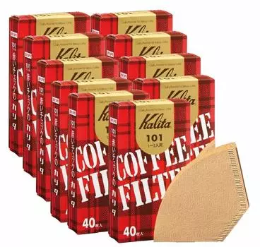 Kalita Coffee Paper Filter Trapezoid for People 101 Filter Paper 400 Sheets x Boxed Brown Stylish Camping Outdoor Coffee Shop Antique Wedding Gift коричневый