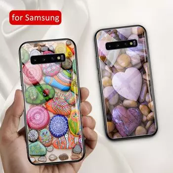 Чехол из камня Kalp для Samsung S10 Plus, стеклянная задняя крышка, чехол для Samsung Galaxy S8 S9 S10 S20 plus Note 8 9 10 plus S10e ultra S22 Samsung S8&Glass case