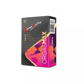 KAMA SUTRA Luxury Series Презервативы для мужчин, Orgasmax (4в1) Презервативы, ребристые, точечные, контурные и с задержкой оргазма, 12 шт.