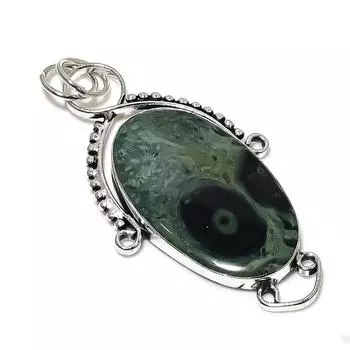 Kambaba Jasper Gemstone Handmade 925 Sterling Silver Jewelry Pendant 2.84 z4G65