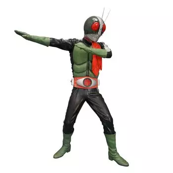 Kamen Rider No. 2 Mega Soft Vinyl Kit Reprint Edition 14 Scale Total Height Approx. 40cm Soft Vinyl Unpainted Assembly Kit Green