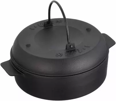 Каменный гриль Ikenaga Iron Works 22 см, совместимый с IH, батат, жареный картофель, черный Imojiro