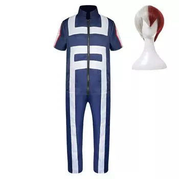 [Kamizu Ryohin] Косплей Shoto Todoroki с париком, спортивная одежда, костюм для косплея, костюм для взрослых, культурный фестиваль, костюм для мероприятия (Тренажерный зал Шото Тодороки