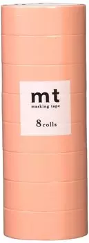 Kamoi Kakoshi mt Masking Tape 8P Width 15mm x 7m 188 Salmon Pink MT08P188R лосось розовый