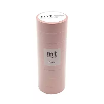 Kamoi Kakoshi mt Masking Tape 8P Width 15mm x 7m 484 Pastel Scarlet MT08P484