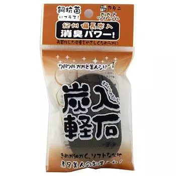 Kanazawa Katani Katani Smooth Heel Beauty Series Угольная пемза (1 кусок) чёрный