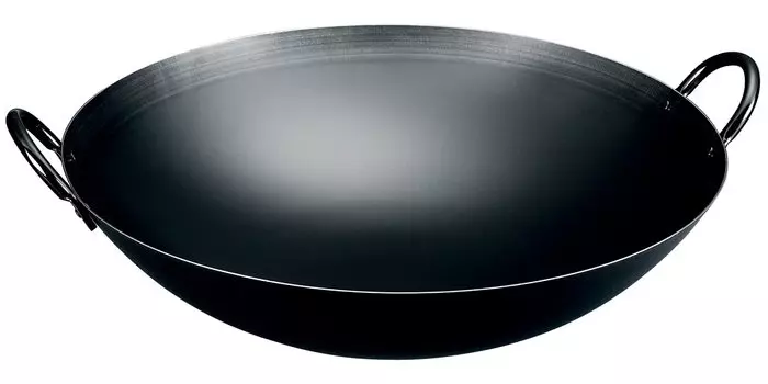 Kanda Kanda Iron Pot Wok Iron 39 см Сделано в Японии Две руки Китайский Коммерческое использование 001015 чёрный