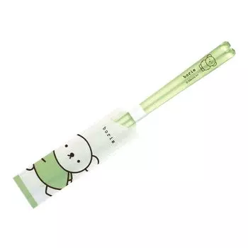 Kaneshotouki 490585 Dick Bruna Miffy Прозрачные палочки для еды, 9,1 дюйма (23 см), Борис Коттон, светло-зеленый, сделано в Японии