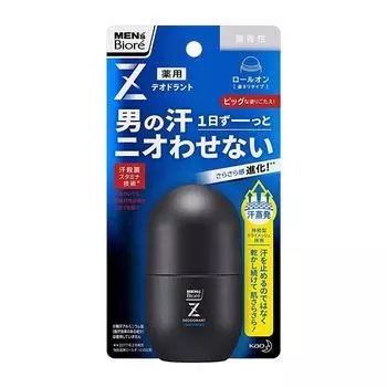 KAO Biore Men s Deodorant Z Roll-on мужской роликовый дезодорант, без аромата, 55 мл