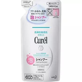 KAO Curel Foam Shampoo Refill 380 мл (Квази-лекарство) [Меры предосторожности при использовании шампуня Curel Foam Shampoo] При повторном заполнении обязательно наполните использованную бутылку шампуня Curel Foam Shampoo. (е