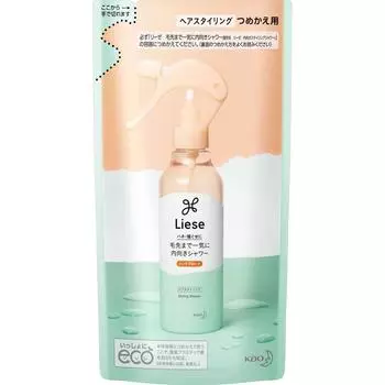 KAO Liese Refill 180 мл для душа, создающего направленный внутрь стиль Средства для укладки волос Использование: Легко создавайте желаемый стиль. Нанести на сухие волосы. 1. 2. Ш.