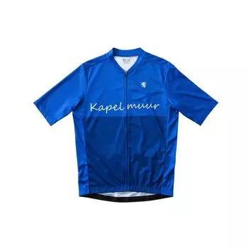 Kapelmuur Cycling Short Sleeve Cursive XL Jersey, Printed, Blue, синий