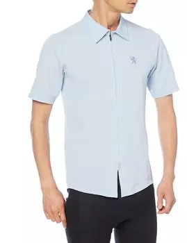 Kapelmuur Cycling Short Sleeve Jersey Shirt in Unisex Coolmax Blend Seersucker Material UV Protection Dry Touch Blue XS [Made Japan] синий