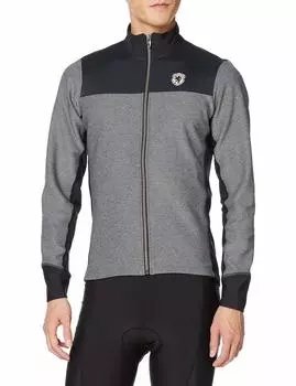 Kapelmuur Thermo Combi Cycling Jacket for Melange Gray x Size XS Fall/Winter (5°C-15°C), Black,