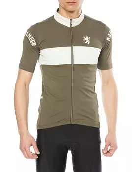 Kapelmuur Unisex Retro Smooth Touch Short Sleeve Cycling Jersey with Zippered Back Size XS Pocket, Green, зелёный