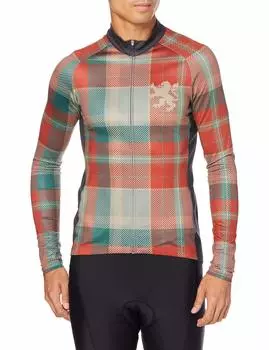 Kapelmuur Warm Scottish Japan Size L to Japanese size Jersey, Check, Brown, kpls117, (equivalent L)