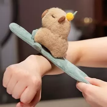 Капибара хлопает в ладоши, круглые игрушки, пощечина, браслет, браслет, капибара, плюшевое кольцо для рук, забавные поп-круги, детский рождественский подарок 1PC