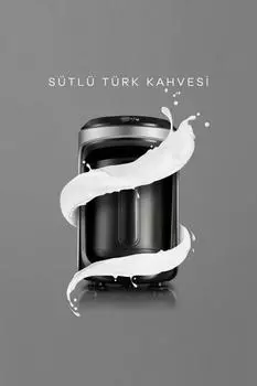 Karaca Hatr Hps Turkish Coffee Machine with Milk Anthracite