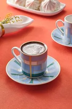 Karaca Kiva Blue Coffee Cup Set for 2 People 80 ml
