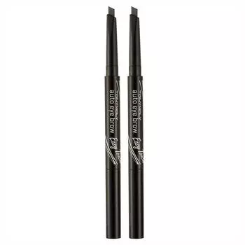 Карандаш для бровей Tony Moly Easy Touch Auto Eyebrow 0,4 г, 02 серый, 2 шт.