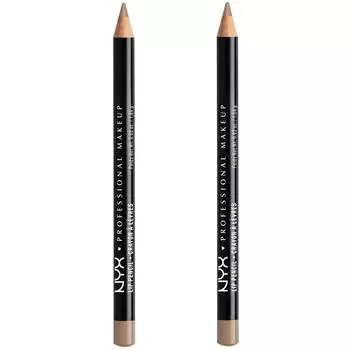 Карандаш для губ Nyx Professional Slim Lip Liner 802 Brown 1 г 2 шт.