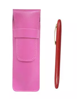 Карандаш из розовой зернистой кожи, полностью латунный, шариковая ручка Brasda Capo, Hysteric Red, футляр, ручка, набор, SASP-JT12
