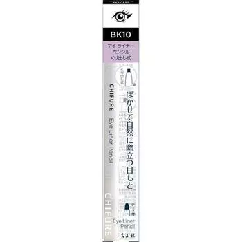 Карандаш-подводка для глаз Chifure, выдвижной, BK10, черный, 1 шт.