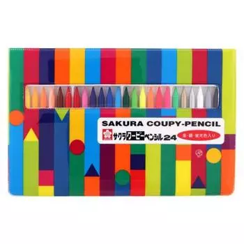 Карандаш Sakura Coupie 24 цвета в мягком футляре