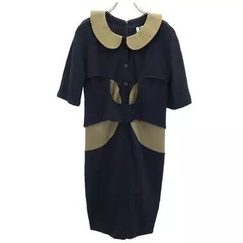 KARL LAGERFELD Short sleeve tight one piece 40 Black x tea Women Used