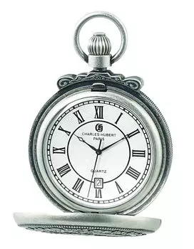 Карманные часы Date [Charles Hubert, Paris] 3863-S Мужские серебряный