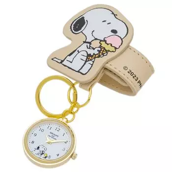 Карманные часы Snoopy Analog Brown Keychain Watch [Fieldwork] PNT039-1 Женские бежевый