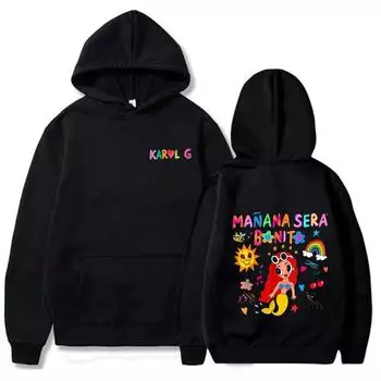 Karol G Unisexa Sera Bonito с капюшоном с капюшоном Модный ретро-музыкальный свитшот унисекса Рубашка Sera Bonito Милая толстовка Karol G унисекс L