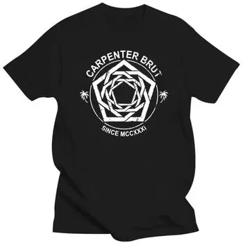 Карпентер Брют (Вэй?) Футболка carpenter brut synthwave мужская хлопковая футболка летняя брендовая футболка S