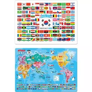 Карта мира Grand Puzzle + Набор флагов мира Grand Puzzle Revised, популярные корейские головоломки