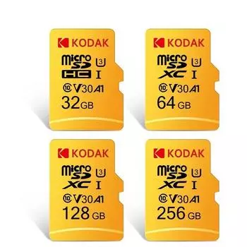 Карта памяти Kodak, высокоскоростная, 100 МБ/с, 32 ГБ, A1, класс 10, UHS-I, карта Micro SD V30 U3 TF для камеры, смартфона, игры