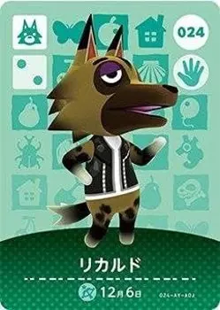 Карточка amiibo Animal Crossing 1-й Рикардо [024]