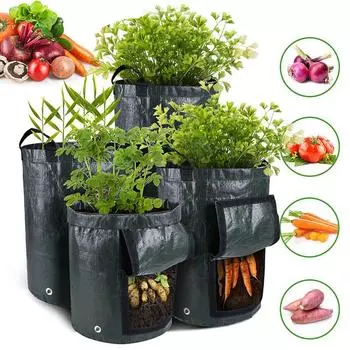 Картофель посадки 3/5/7/10 галлонов выращивает сумки водостойкий PE сад овощной плантатор 7Gallon(US)