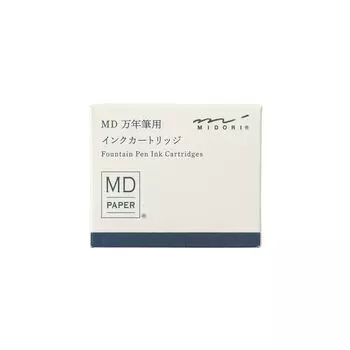 Картридж для перьевой ручки Midori MD, синий, черный 38081006