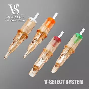 Картридж для татуировки EZ V-Select, иглы для татуировки № 08 0,25 мм № 06 0,18 мм, круглые микро-игл для перманентного макияжа, аксессуары для татуировок, 20 шт./кор. VC0803RL