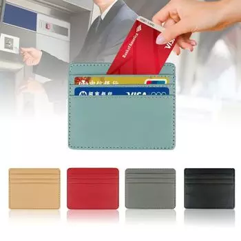 Карты Кредитные карты Деловые женщины Мужчины Короткий кошелек Тонкий бумажник с несколькими отделениями для карт Короткий кошелек