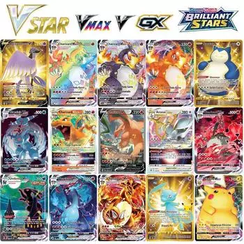 Карты покемонов Shining VSTAR GX EX VMAX V MEGA TAG TEAM Energy Trainer Чаризард Пикачу боевая коллекционная карточная игра детские игрушки подарок